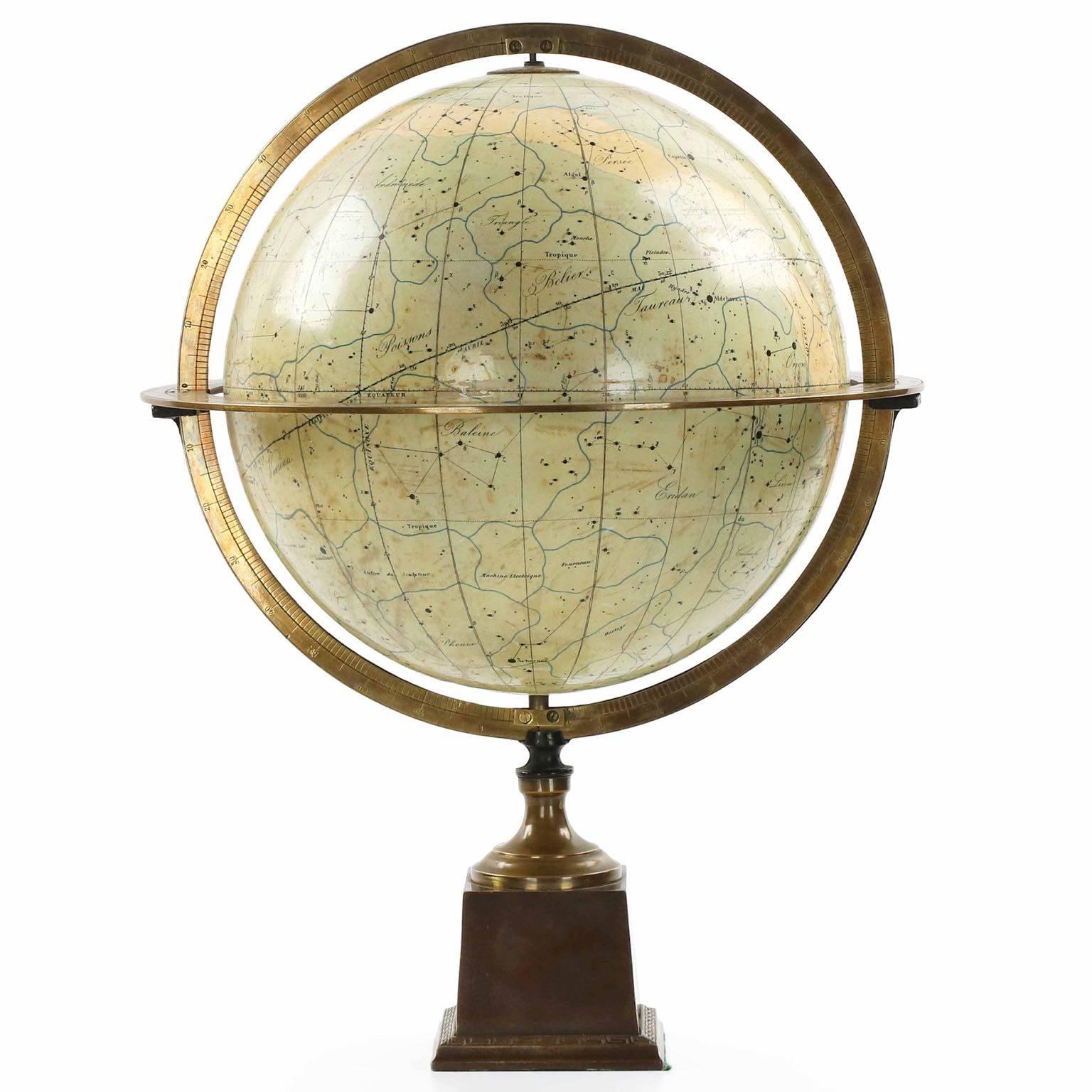 Fine Antique French Celestial Table Globe by Charles Dien, 19th Century