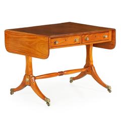 Superb English Regency Satinwood Sofa Table, circa 1810