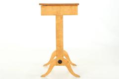 Northern European Birch Decoupage Side Table in Biedermeier taste, 19th Century