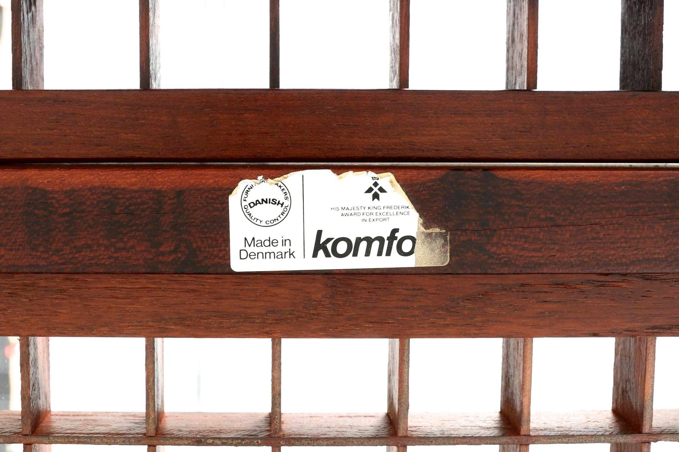 Danish Mid-Century Modern Rosewood Latticework Coffee Table by Komfort 4