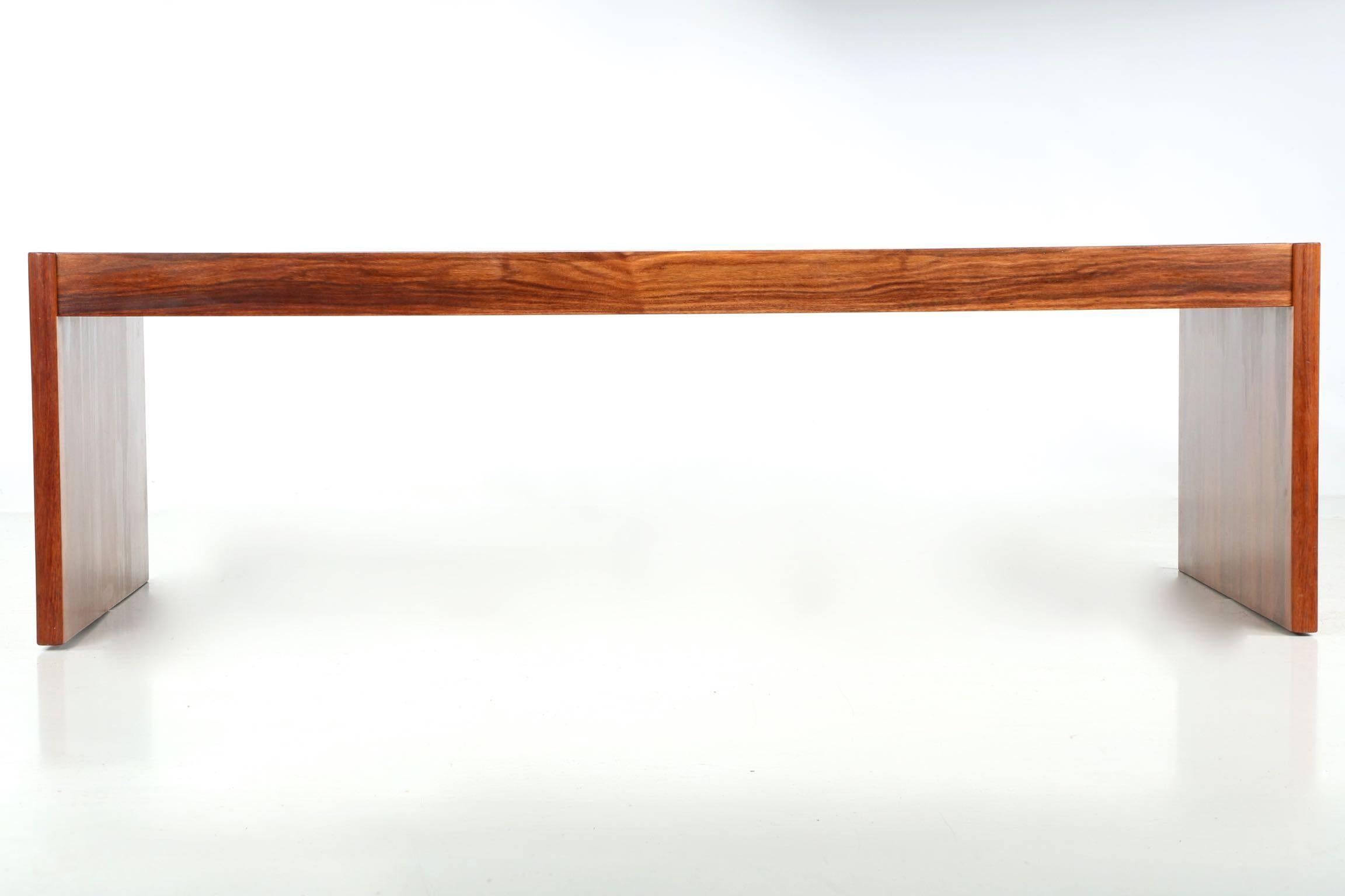 Danish Mid-Century Modern Rosewood Latticework Coffee Table by Komfort In Excellent Condition In Shippensburg, PA