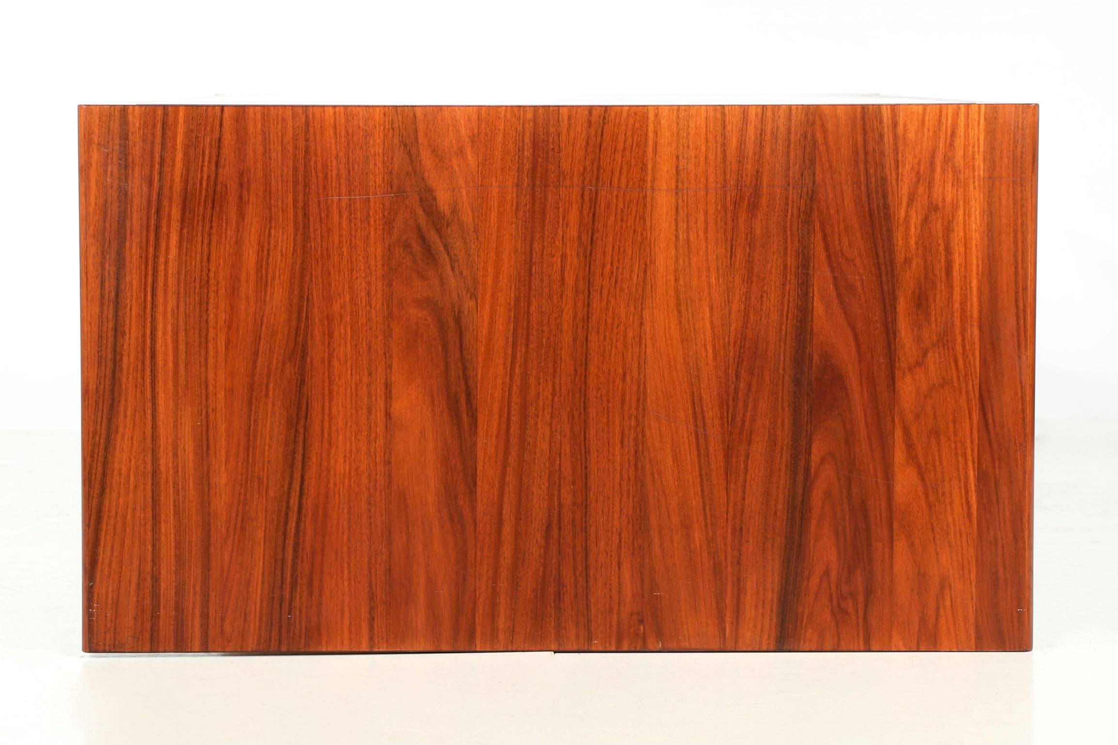 Veneer Danish Mid-Century Modern Rosewood Latticework Coffee Table by Komfort