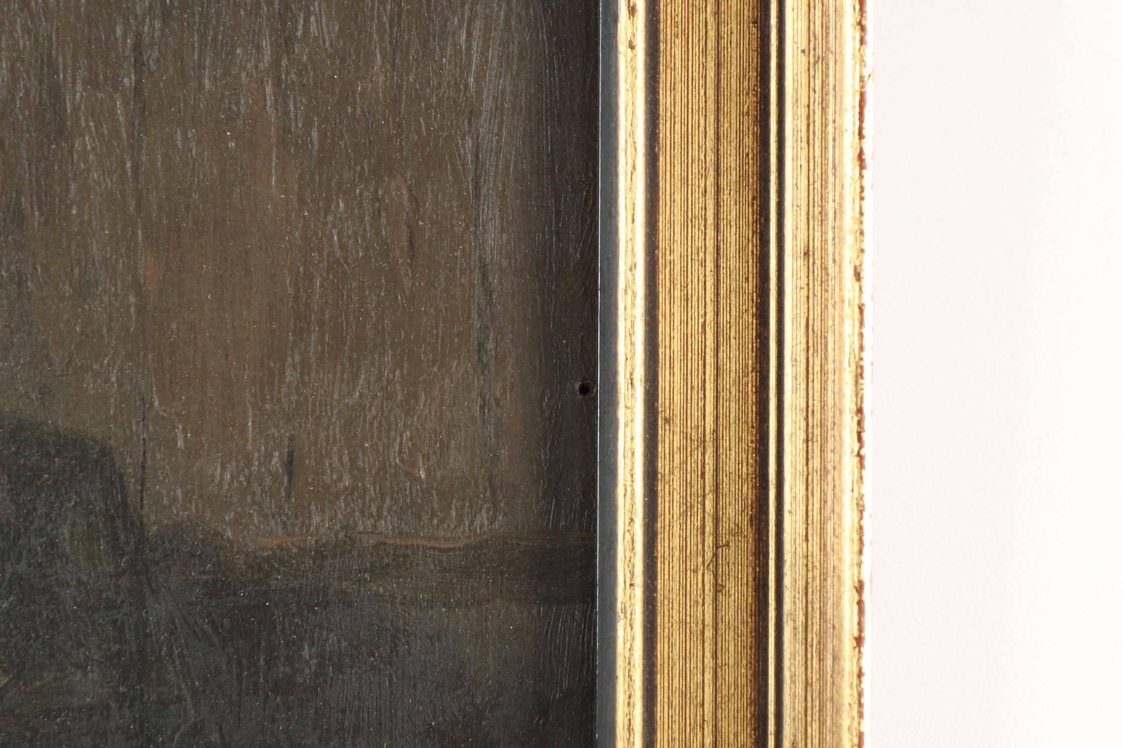 Wood Camillio Innocenti 'Italian, 1871-1961' Antique Interior Tavern Painting, Signed