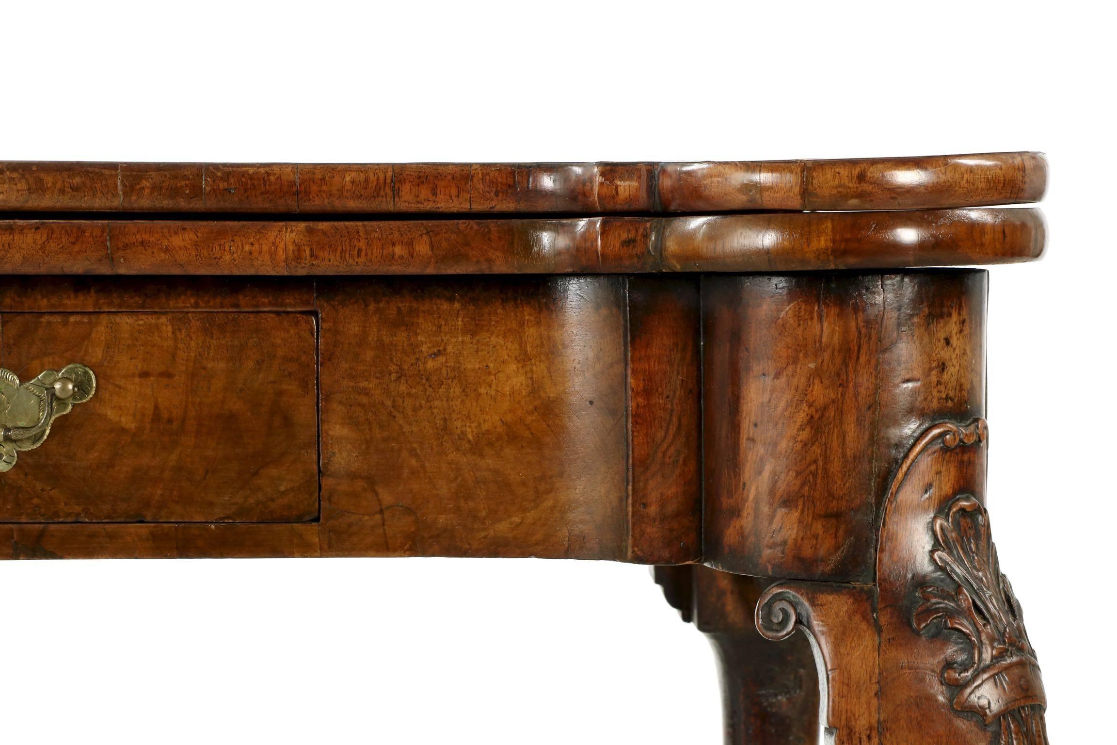 George II Carved Walnut Ball and Claw Card Table, circa 1750 2