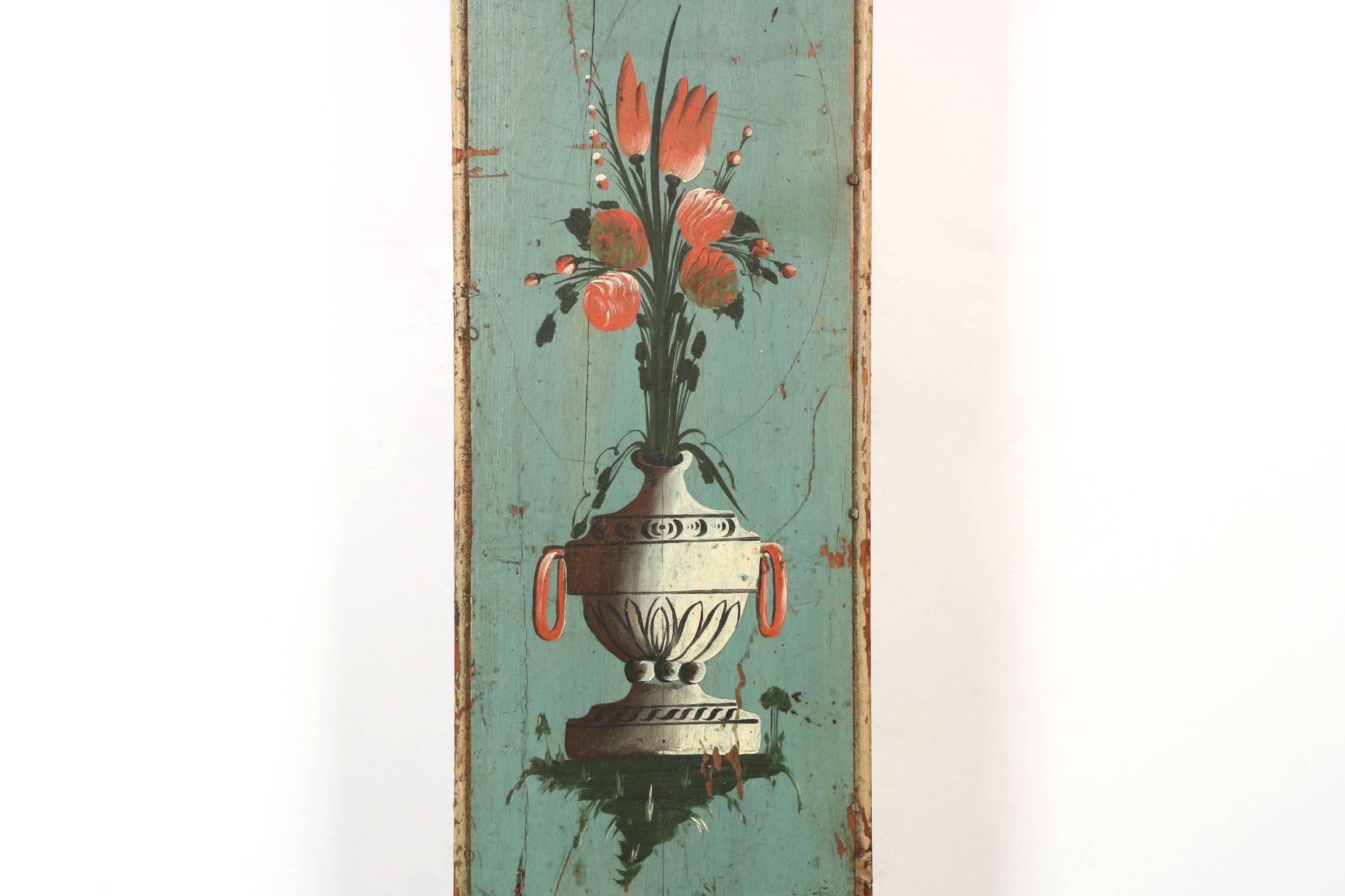 Early 19th Century Painted and Carved Tall Case Mora Clock, probably Swedish 3
