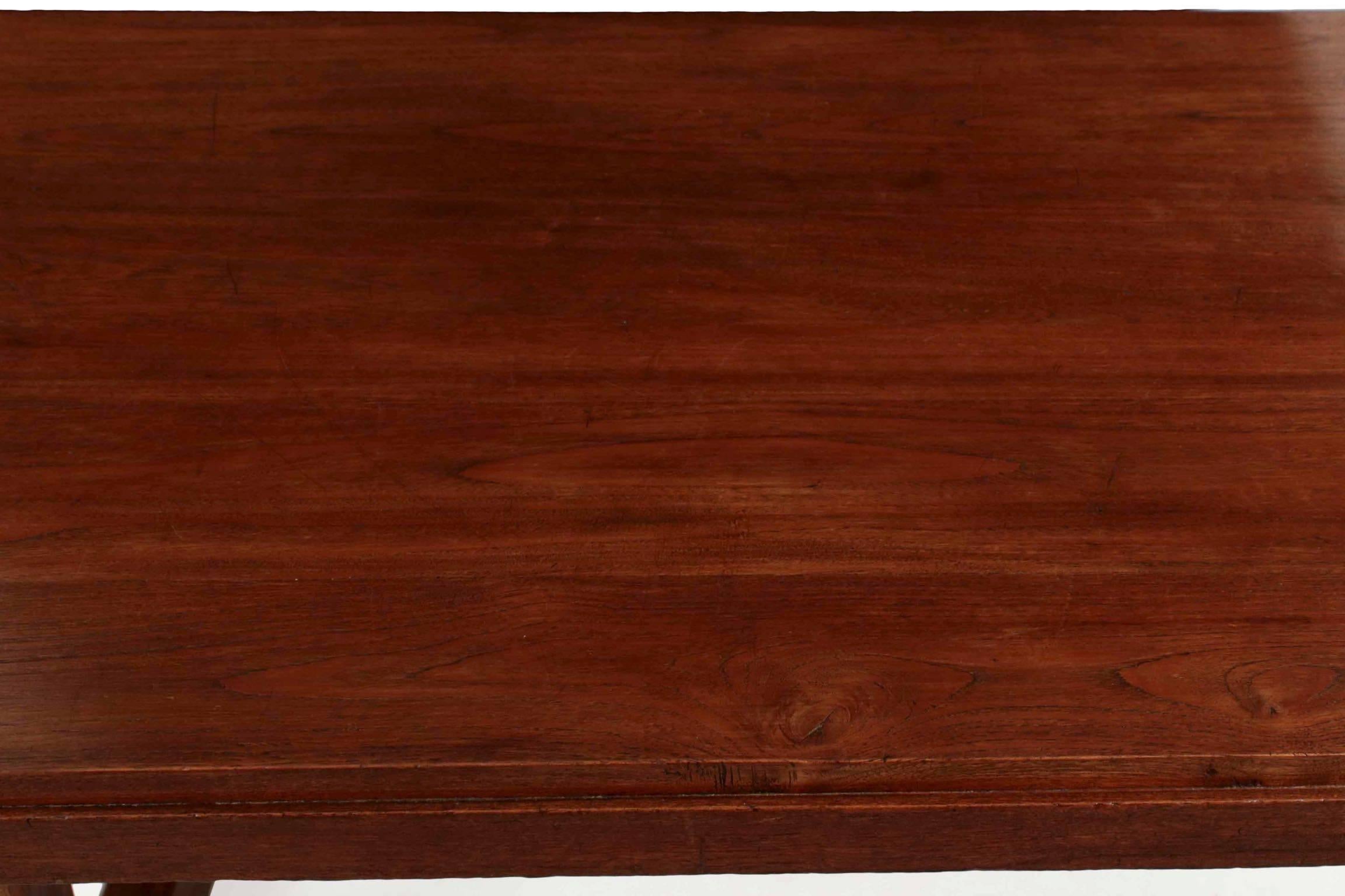 Joinery English Arts & Crafts Teak Trestle Dining Table, circa 1930