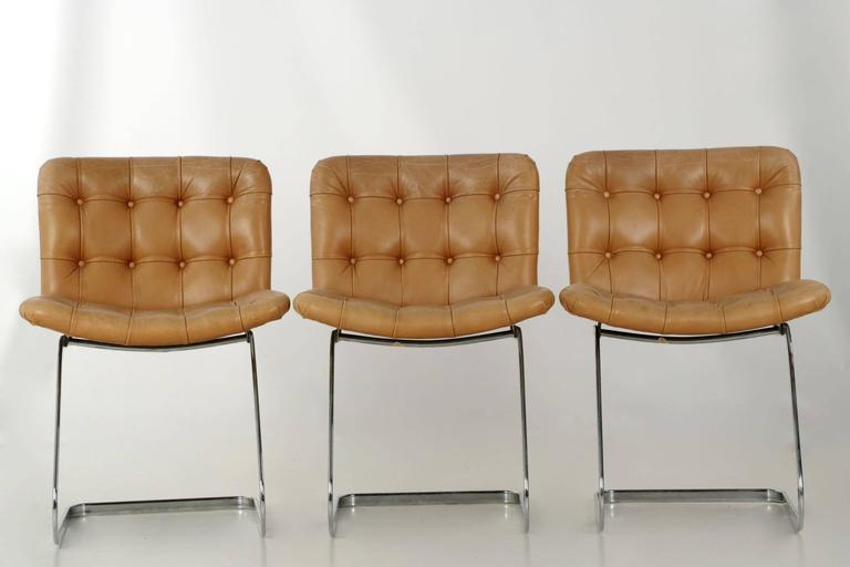 Leather Dining Chairs At 1stdibs, Caramel Leather Dining Chairs