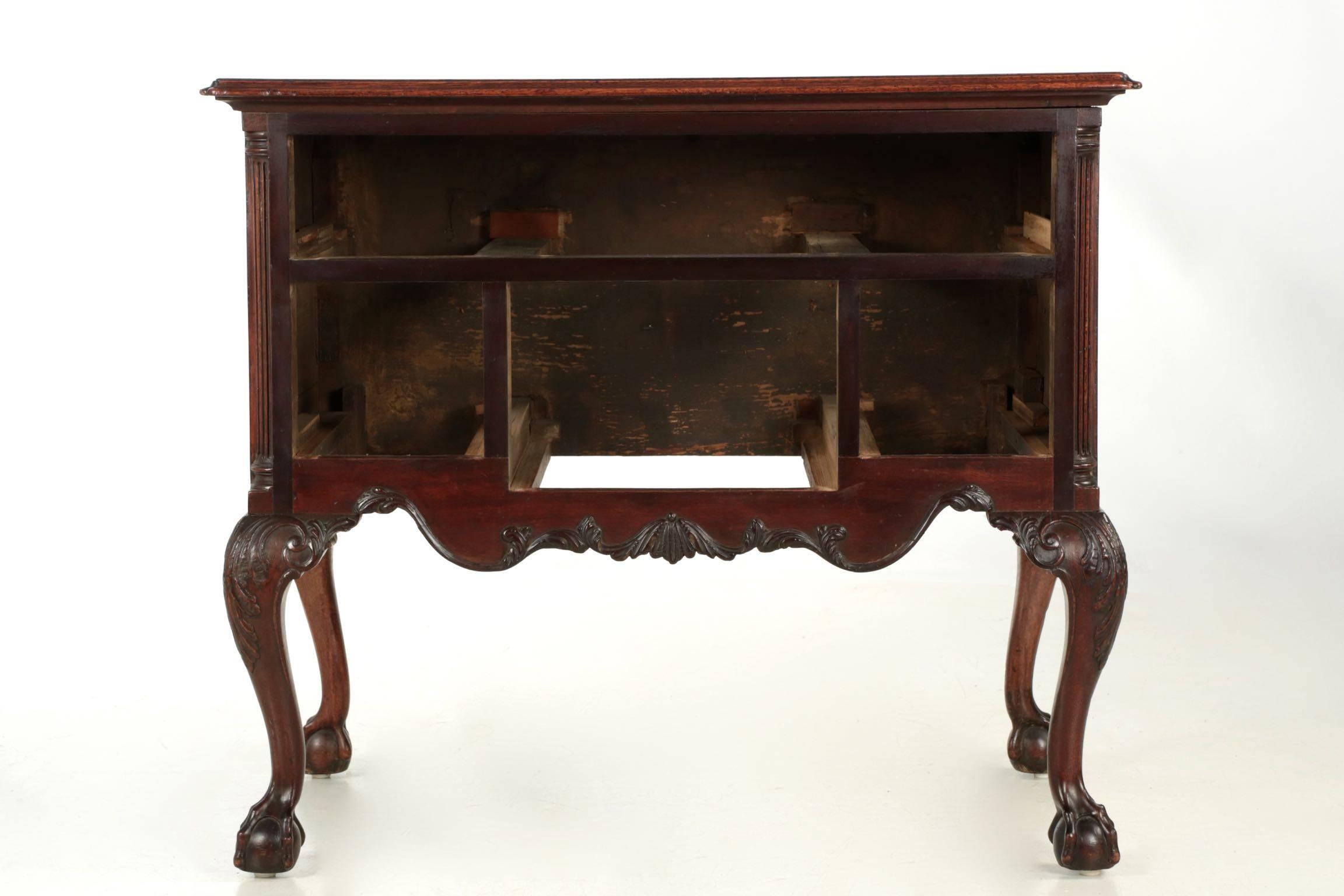 American Chippendale Style Carved Mahogany Lowboy Chest of Drawers, 19th Century 4