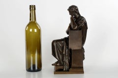 French Antique Bronze Sculpture of Zeno of Elea by Eugene Laurent