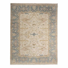 Turkish Anatolian Oushak Style Room Size Rug, circa Late 20th Century
