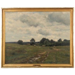 William Edward Norton Barbizon Painting "Sheep at Pasture"