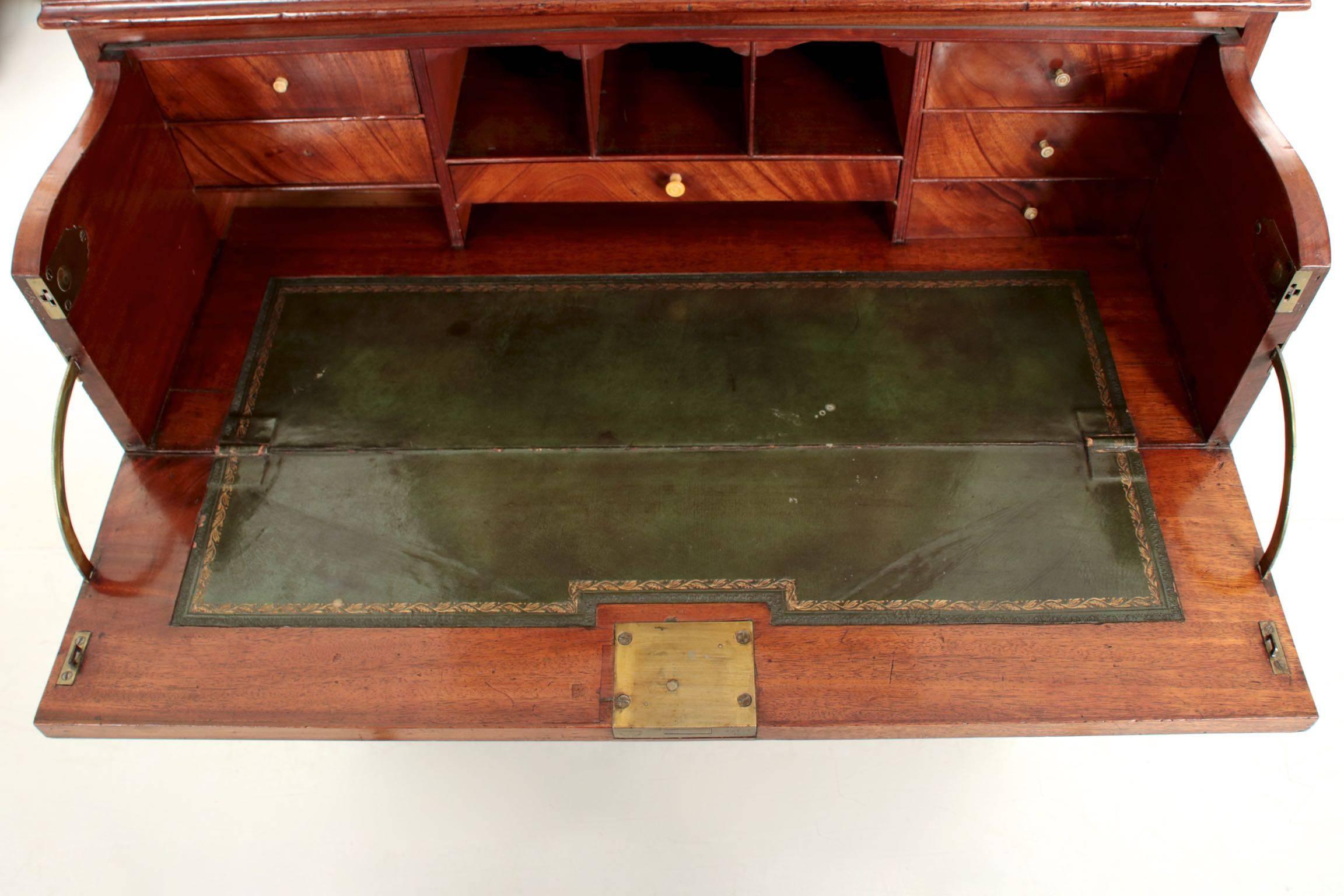 18th Century English George III Period Secretary Desk with Bookcase 2