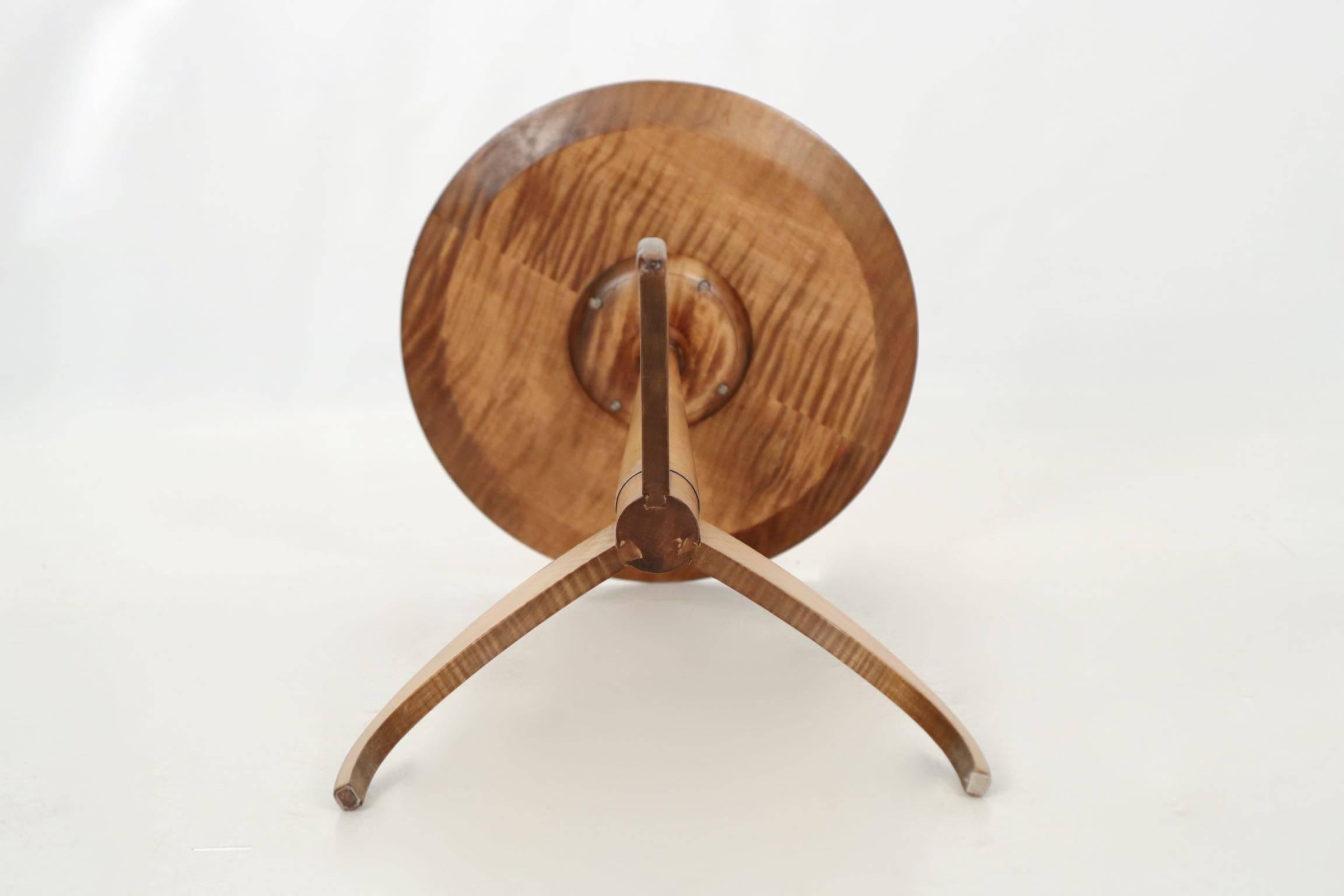 American Shaker Style Cherry Candlestand Side Table by Jack McGuire, circa 1992 4