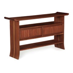 "Kusaka" Sculpted Walnut Sideboard Console Table by John Reed Fox