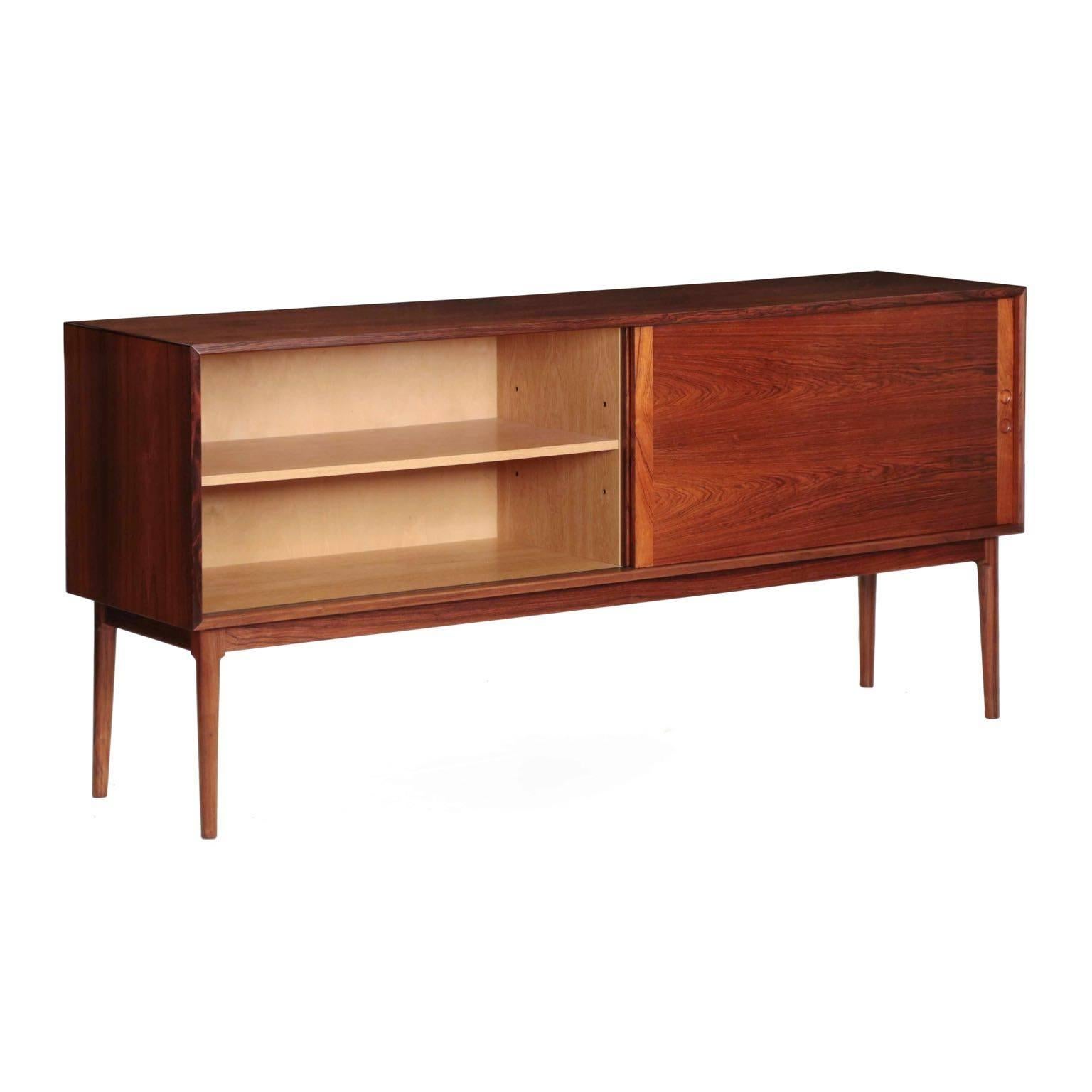 Scandinavian Modern Scandinavian Mid-Century Modern Rosewood Console Sideboard Credenza