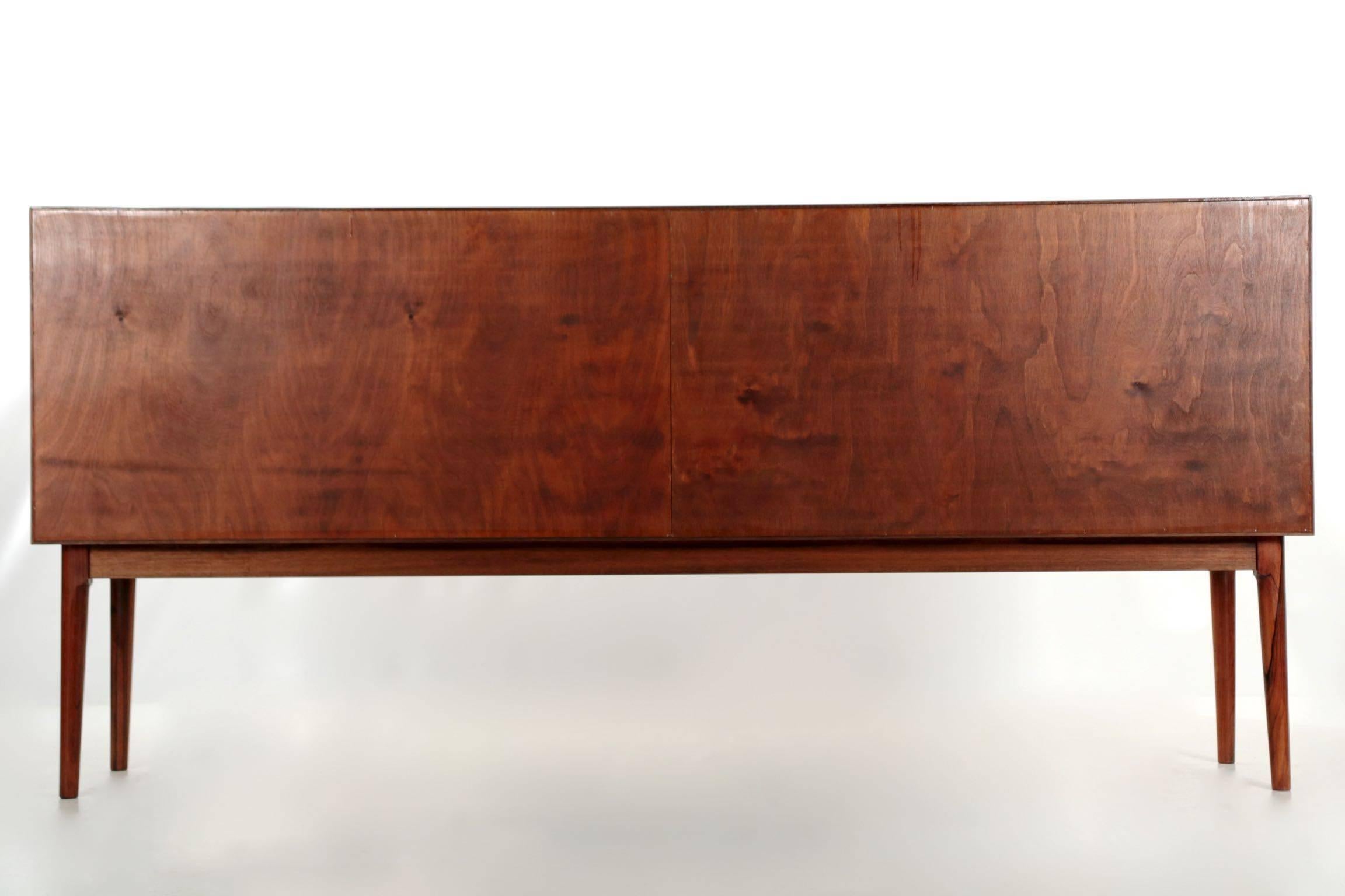 Scandinavian Mid-Century Modern Rosewood Console Sideboard Credenza 4