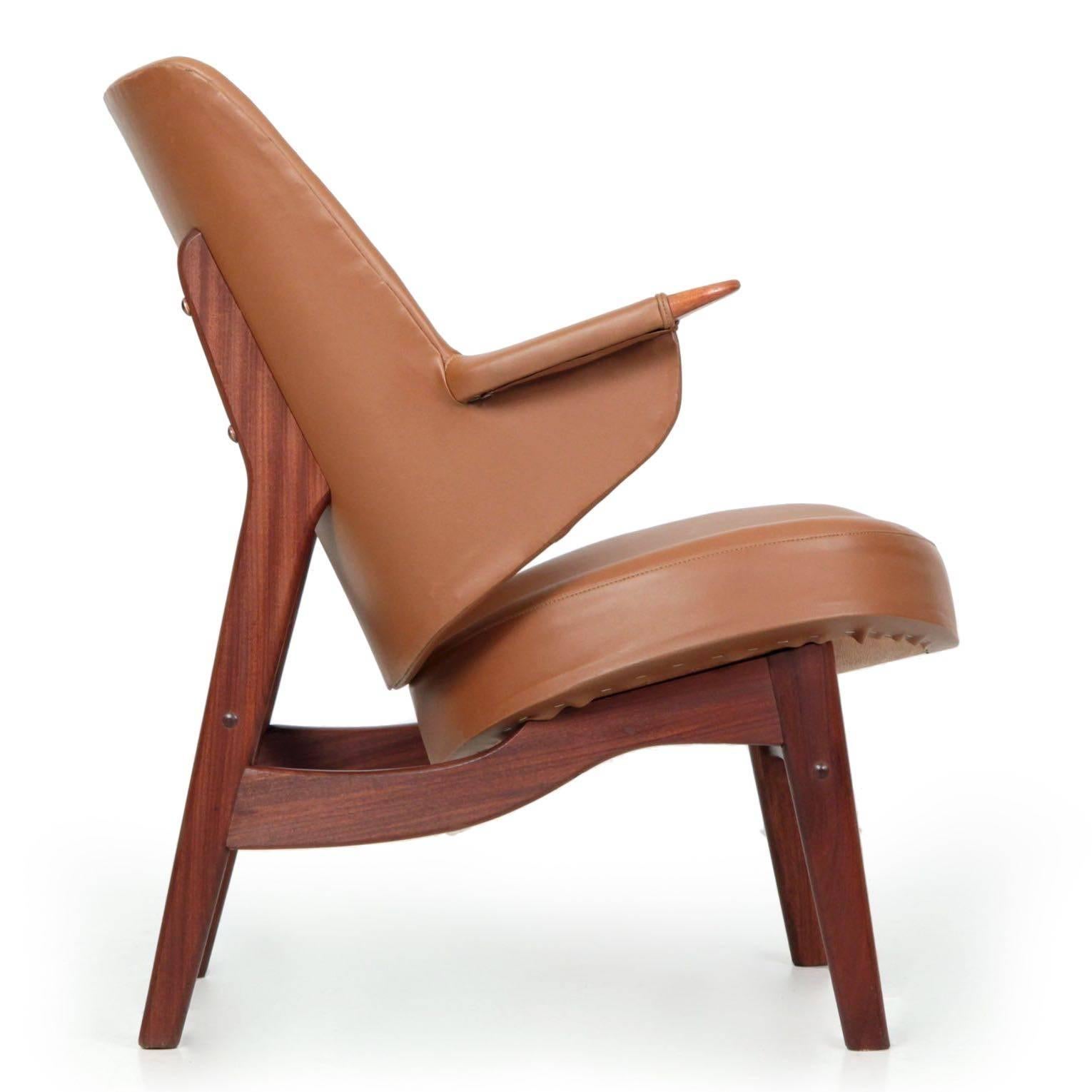 Mid-20th Century Danish Mid-Century Modern Sculpted Teak Arm Chair by Poul Jessen for Viby J.