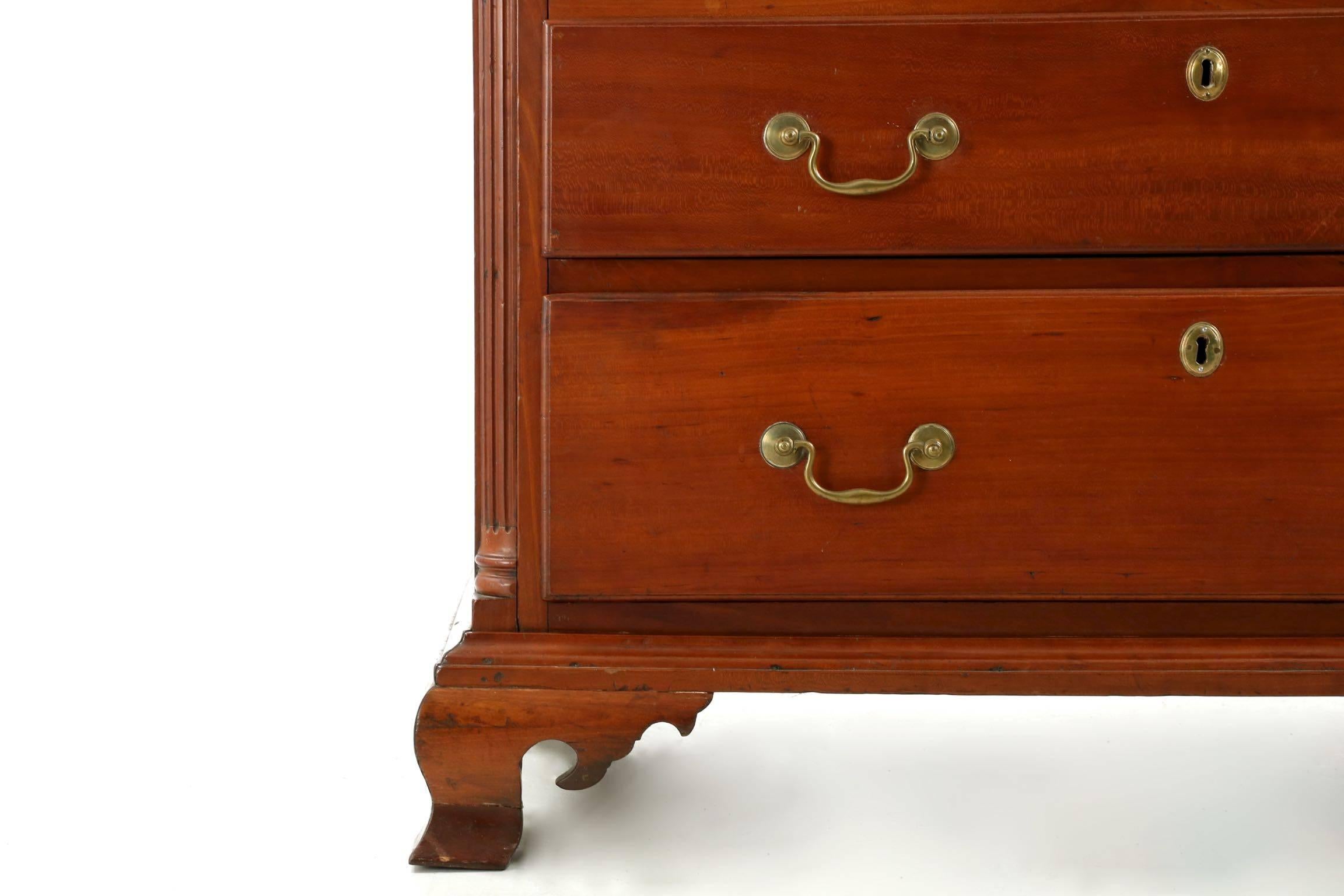 Late 18th Century Fine American Chippendale Cherry Chest of Drawers, Pennsylvania, circa 1770