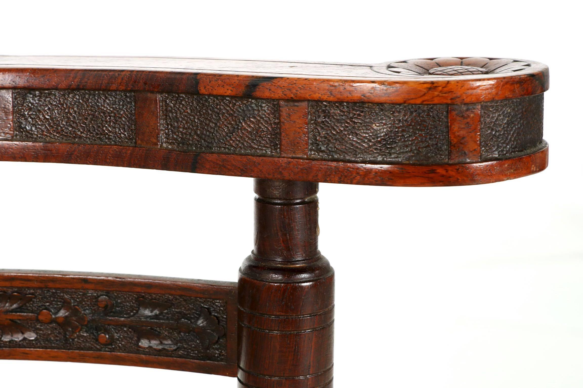 Aesthetic Movement Carved Rosewood Corner Chair, circa 1880 3