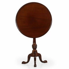 George III Period Antique Mahogany Birdcage Tea Table, England, circa 1780