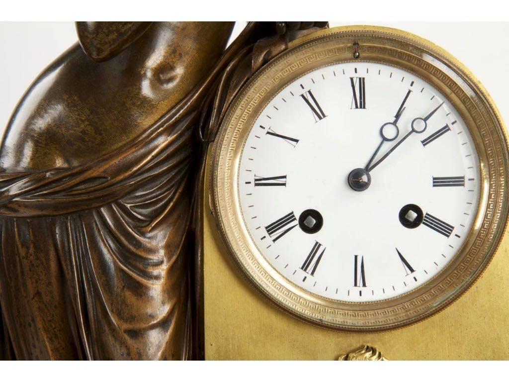Napoleon III Bronze Antique Mantel Clock of Psyche, France, 19th Century 8
