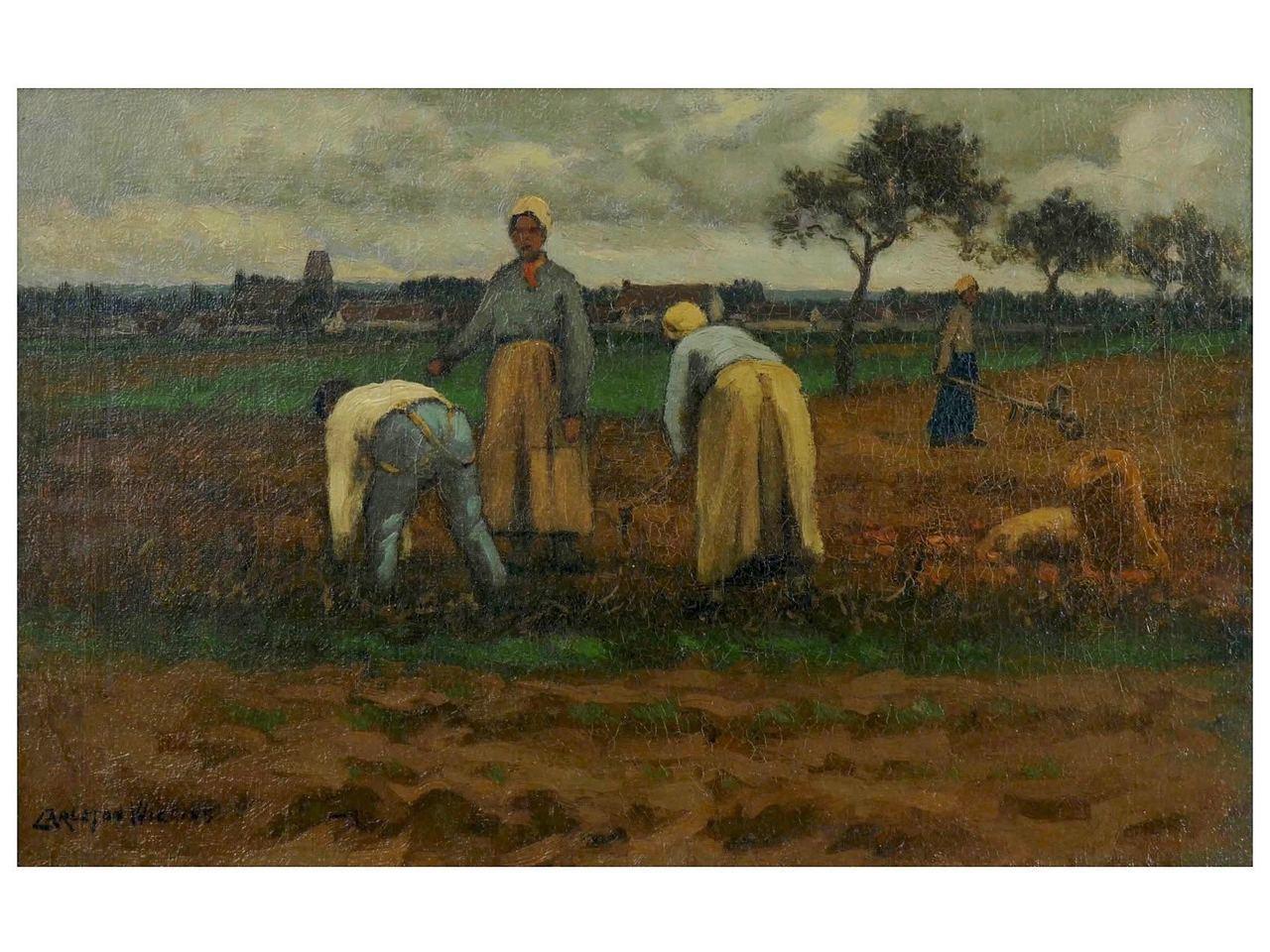 the potato pickers painting