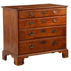 18th Century American Chippendale Walnut Antique Chest of Drawers