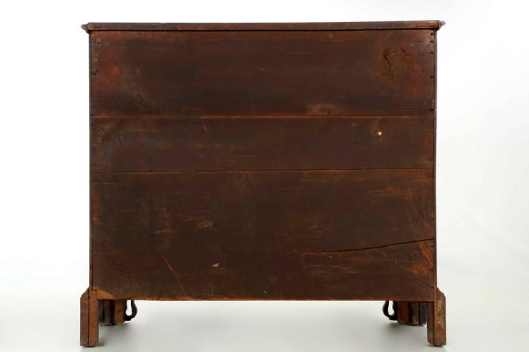18th Century American Chippendale Walnut Antique Chest Of Drawers
