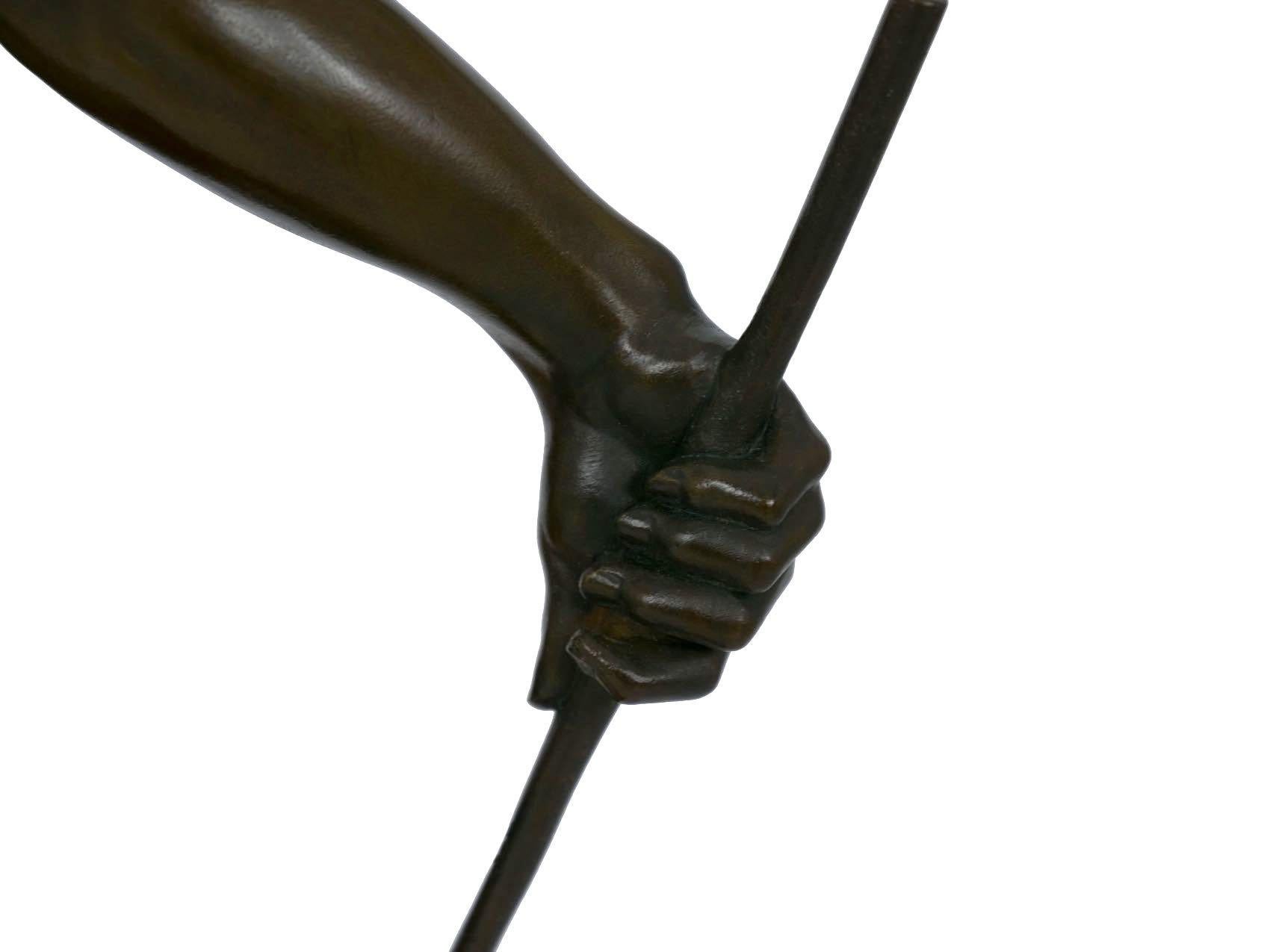 Sculpture française en bronze ancien Belluaire d’Eugène Marioton 10