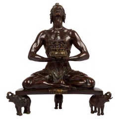 American Bronze Sculpture "Hindu Incense Burner" by Malvina Hoffman circa 1920