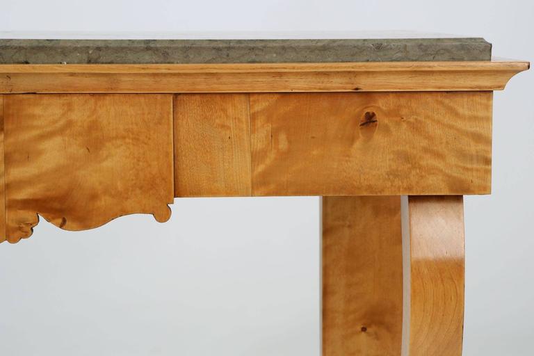 Fine Biedermeier Birch Pier Console Table, Germany or Austria, circa