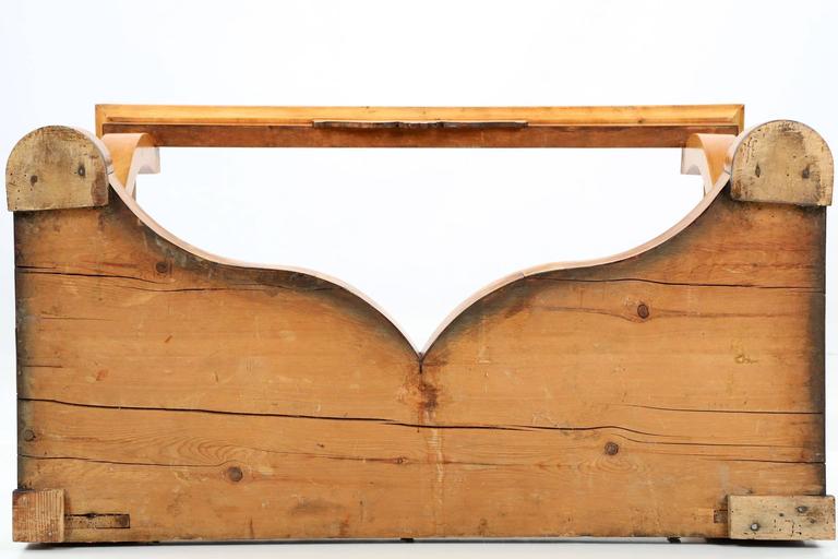 Fine Biedermeier Birch Pier Console Table, Germany or Austria, circa