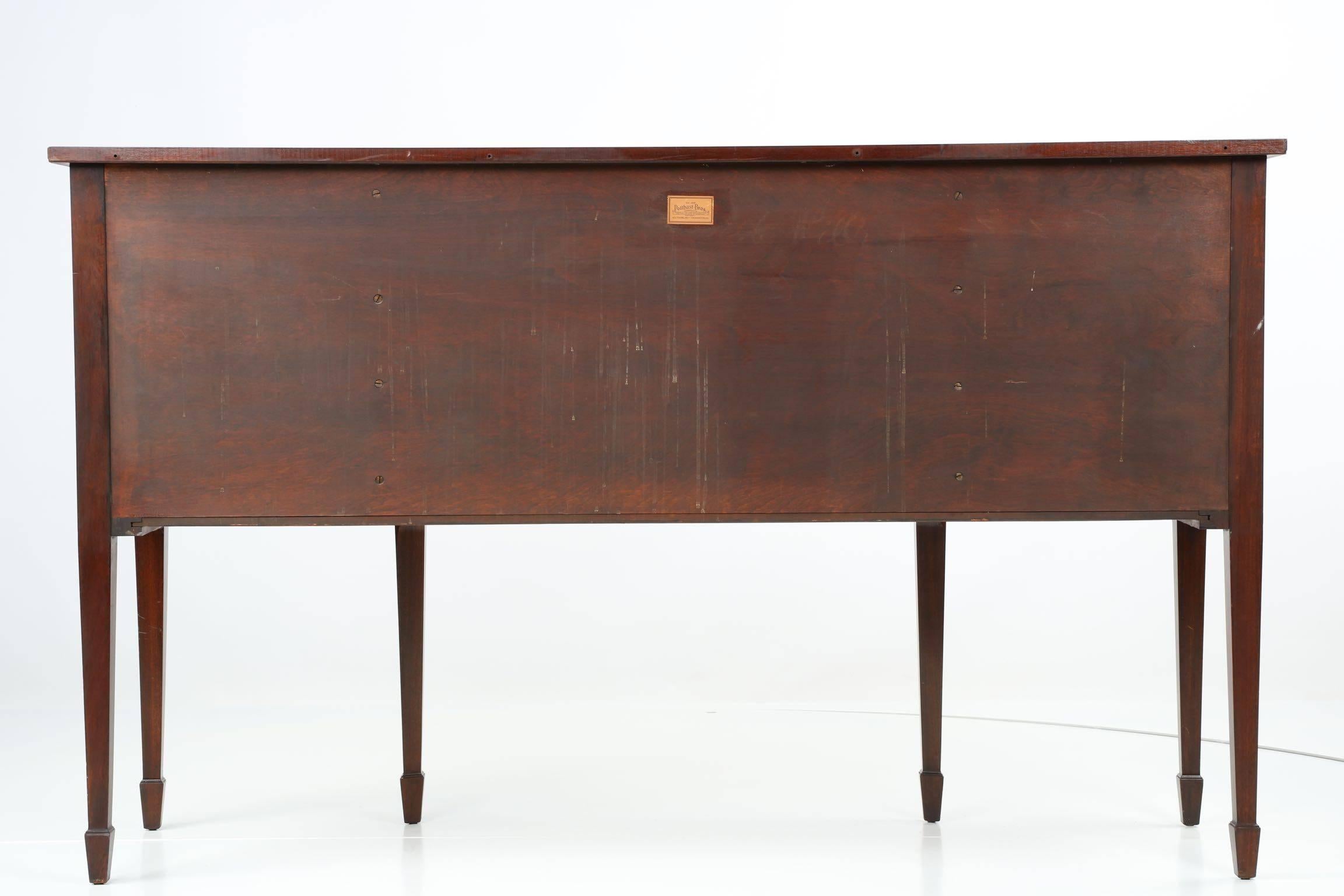 20th Century Potthast Brothers American Federal Style Inlaid Mahogany Sideboard