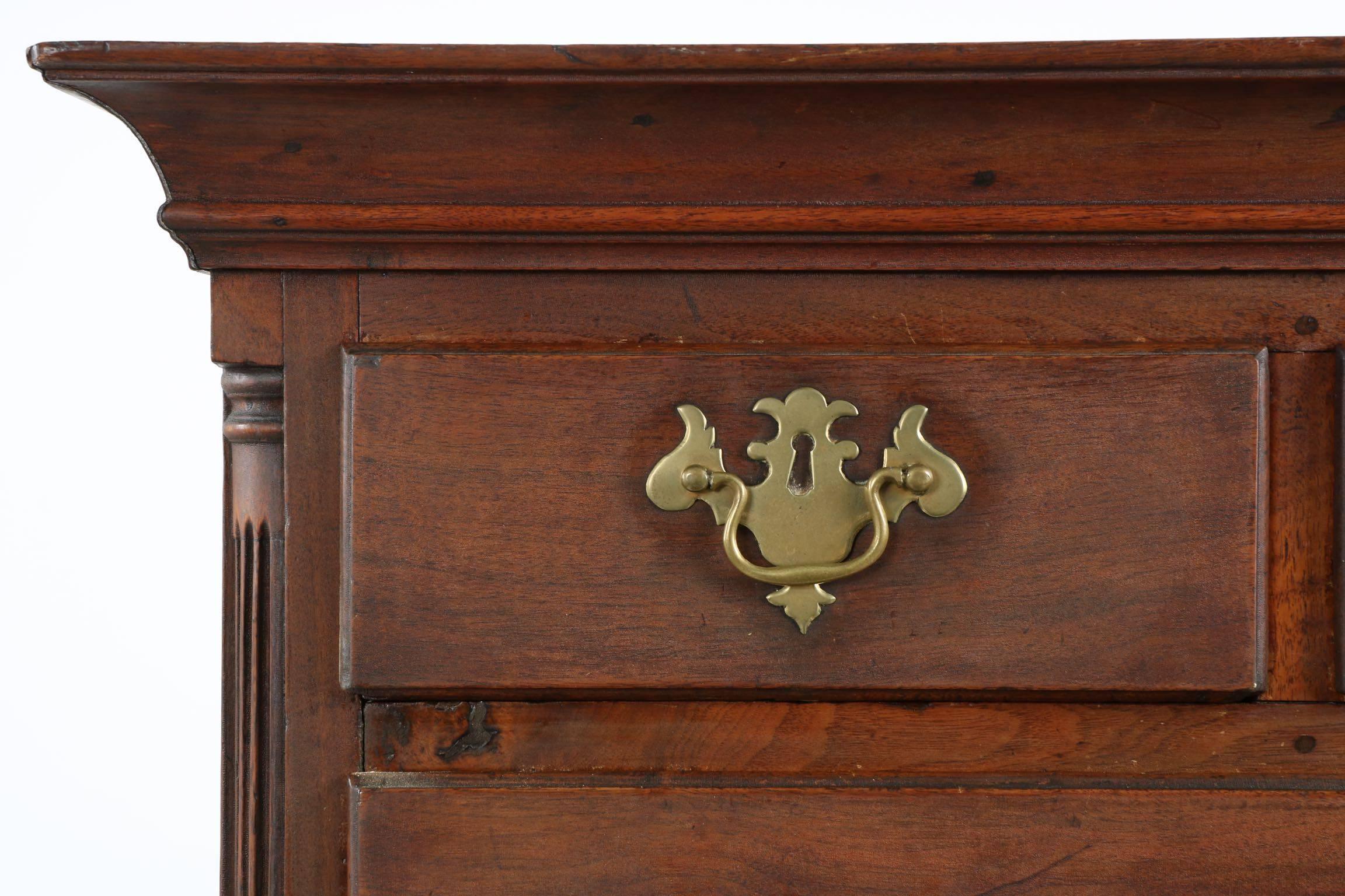 American Chippendale Walnut Tall Chest of Drawers, Pennsylvania circa 1780 1