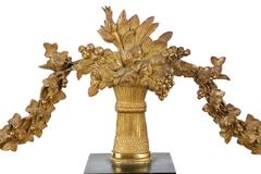 Pendule de cheminée Portico de style néo-égyptien de l'Empire français, 19e siècle