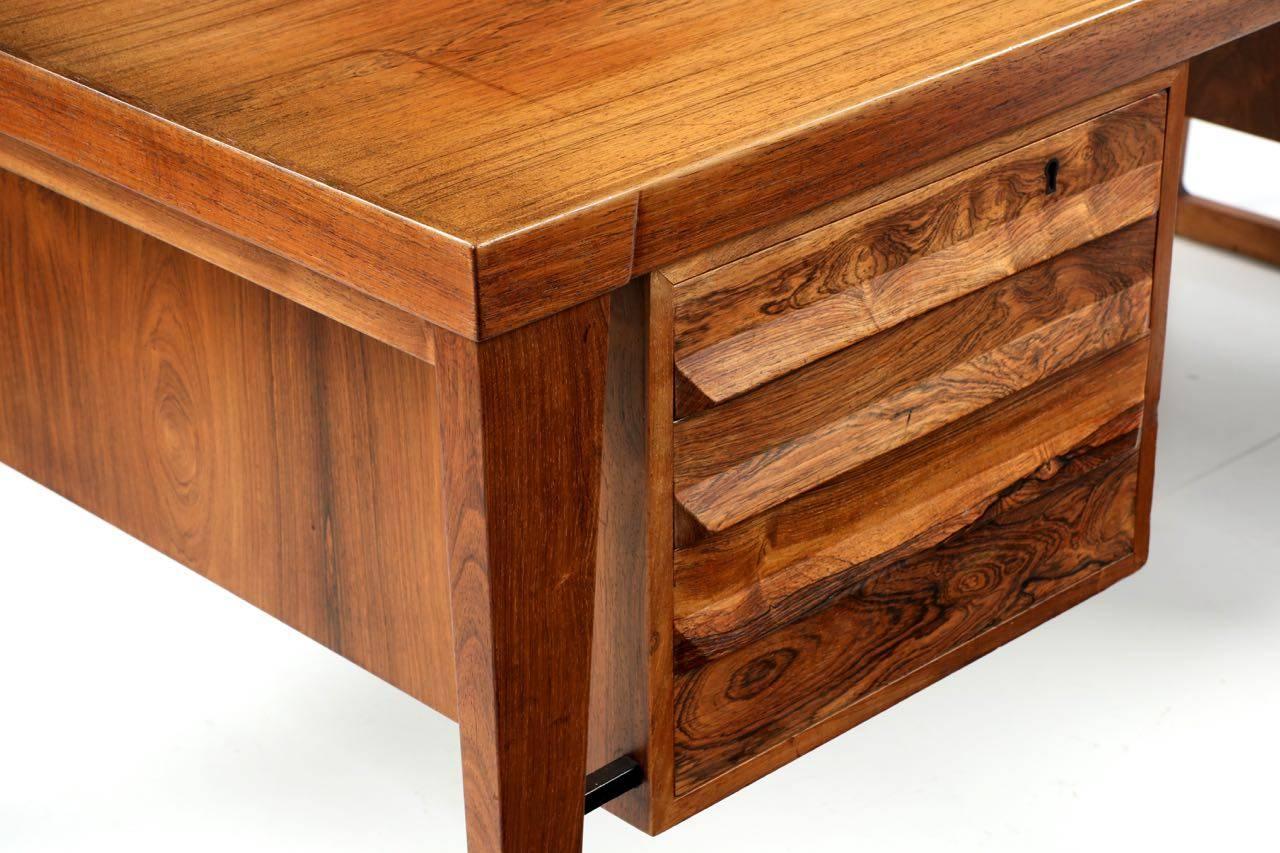 20th Century Danish Mid-Century Modern Teakwood Partners Desk