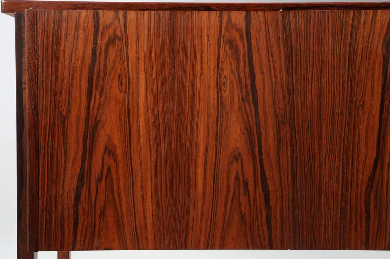 Danish Mid-Century Modern Rosewood Executive Desk with Hidden Compartment 3