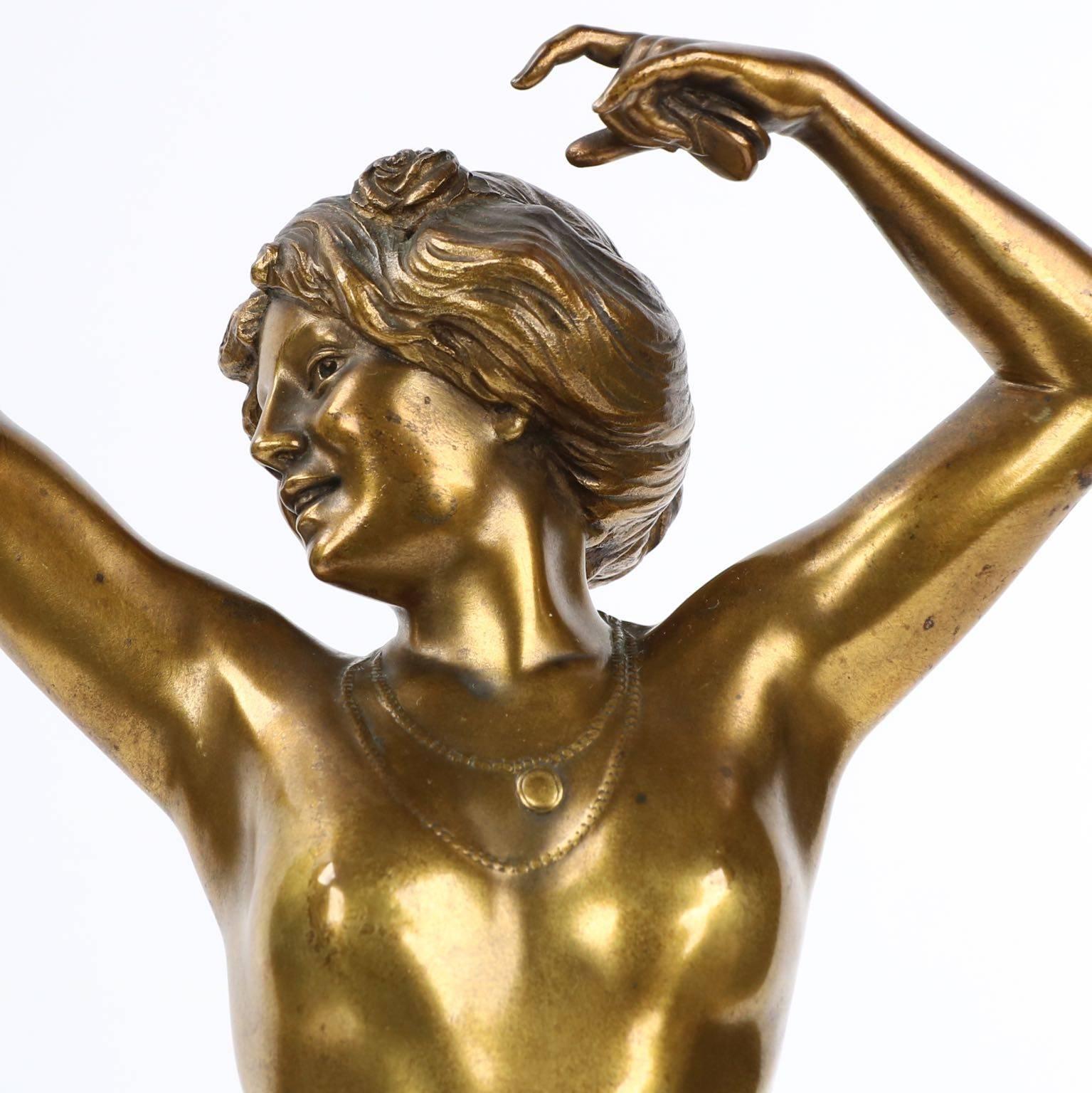Franz Peleschka Art Deco Bronze Sculpture of Dancer, circa 1915 1