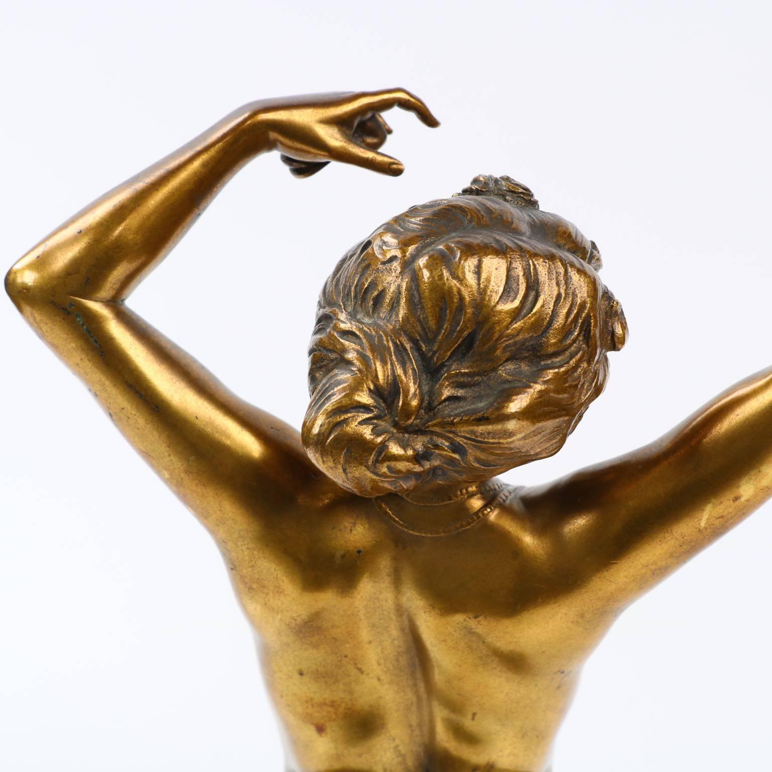 Franz Peleschka Art Deco Bronze Sculpture of Dancer, circa 1915 3
