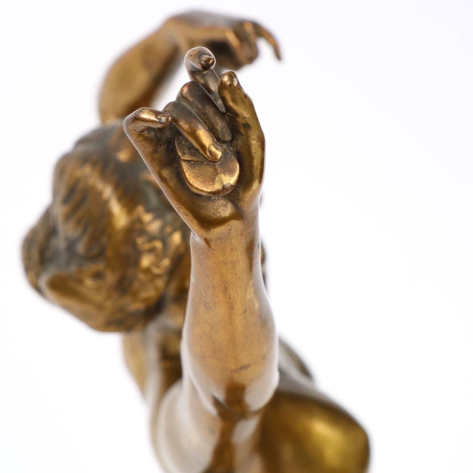 Franz Peleschka Art Deco Bronze Sculpture of Dancer, circa 1915 2