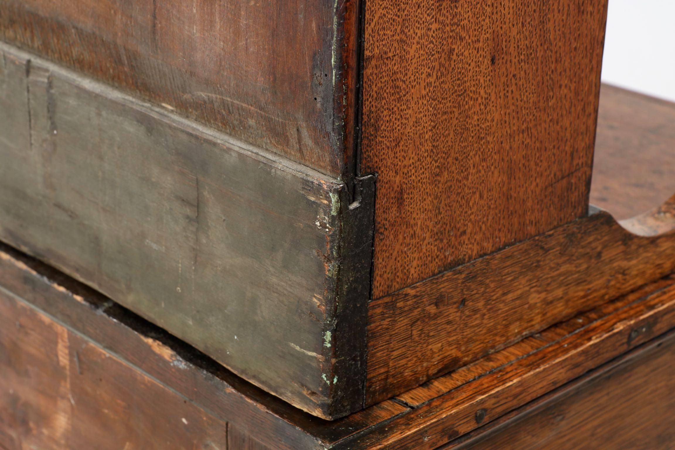 English Antique Oak Welsh Cupboard Cabinet, Early 19th Century 1