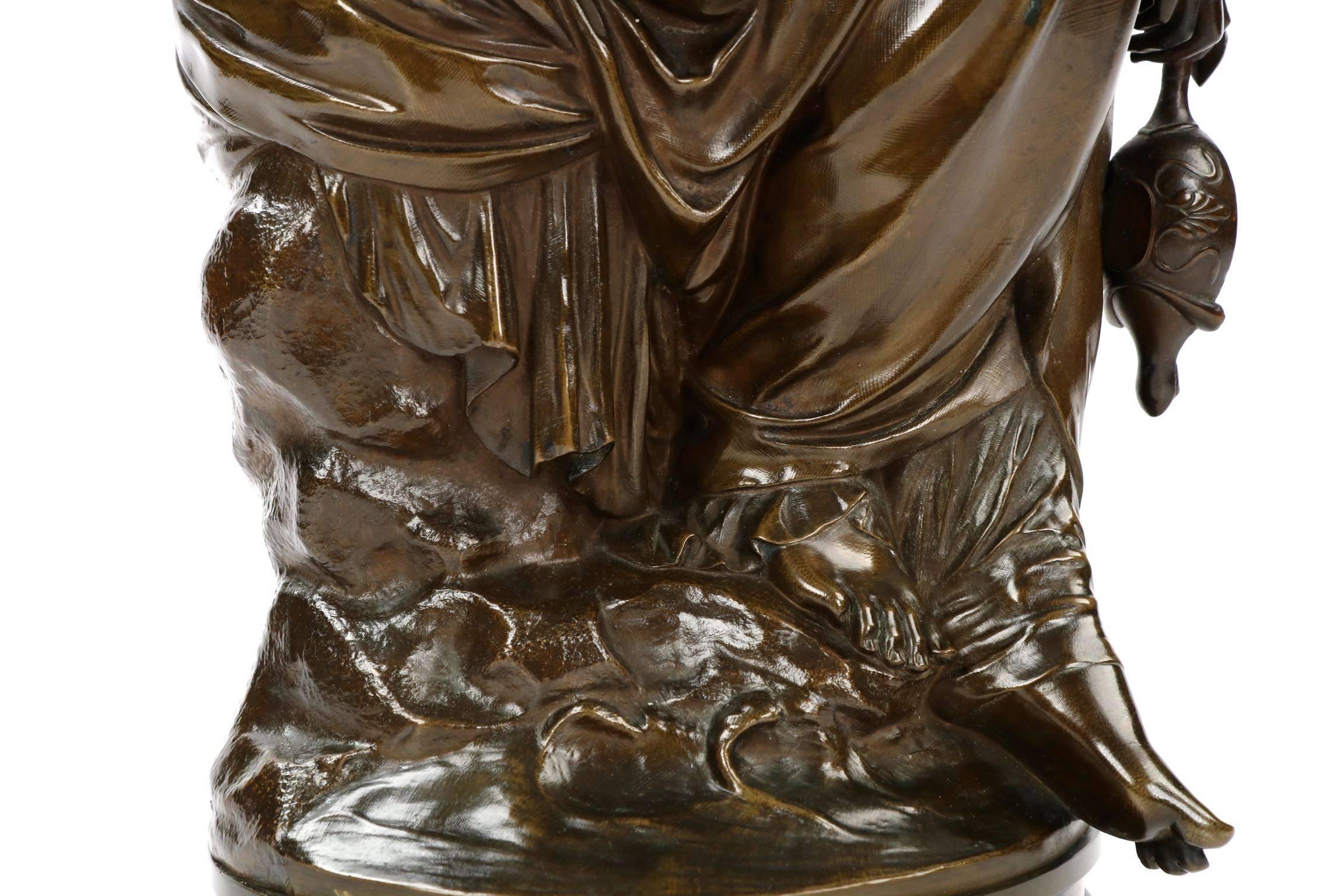19th Century Etienne-Henri Dumaige Antique French Bronze Sculpture of Psyche