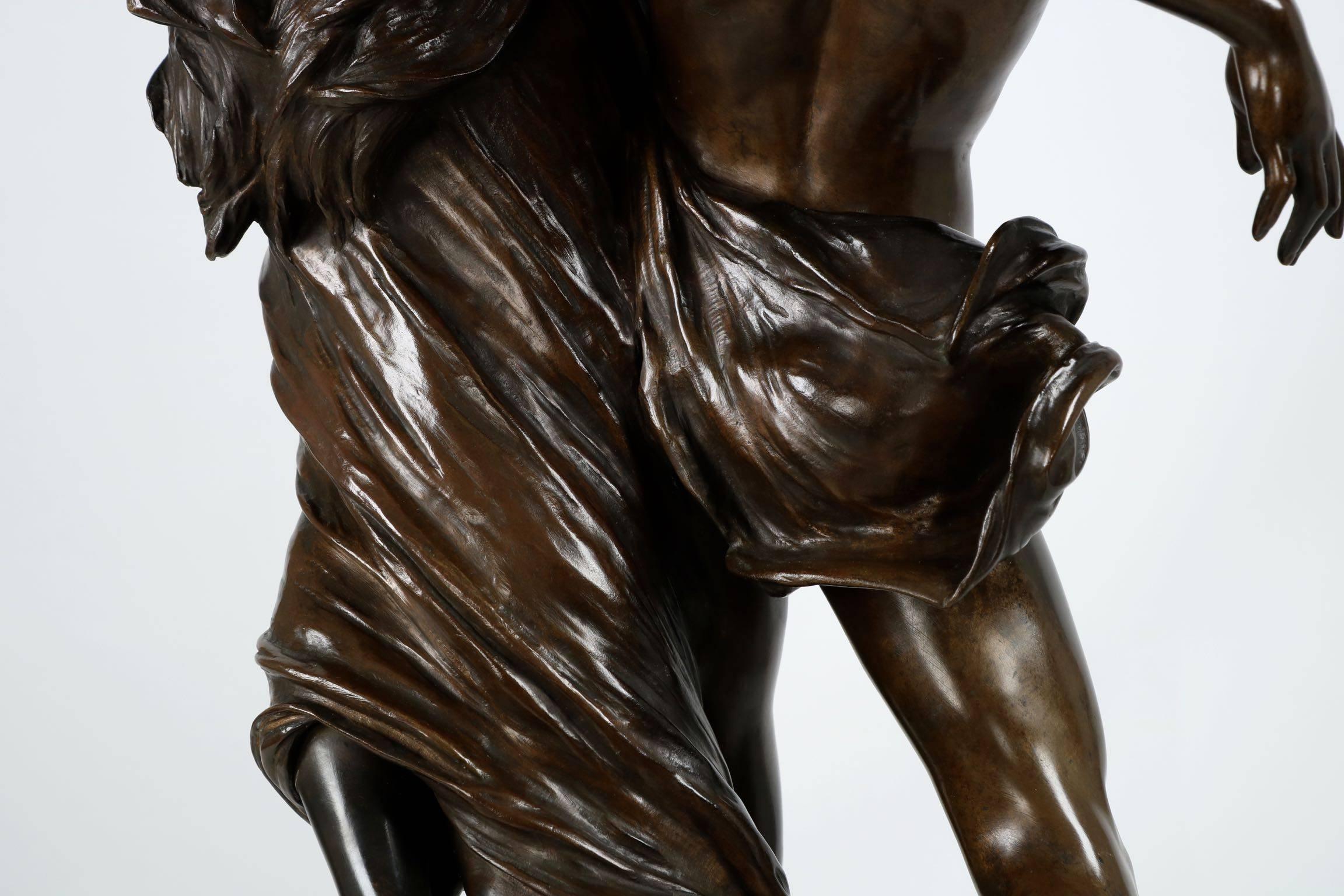 Eugéne Marioton Bronze Group Sculpture of 