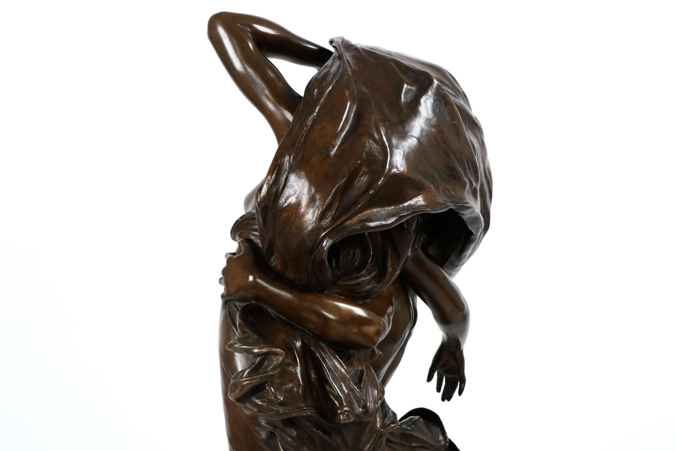 19th Century Eugéne Marioton Bronze Group Sculpture of 
