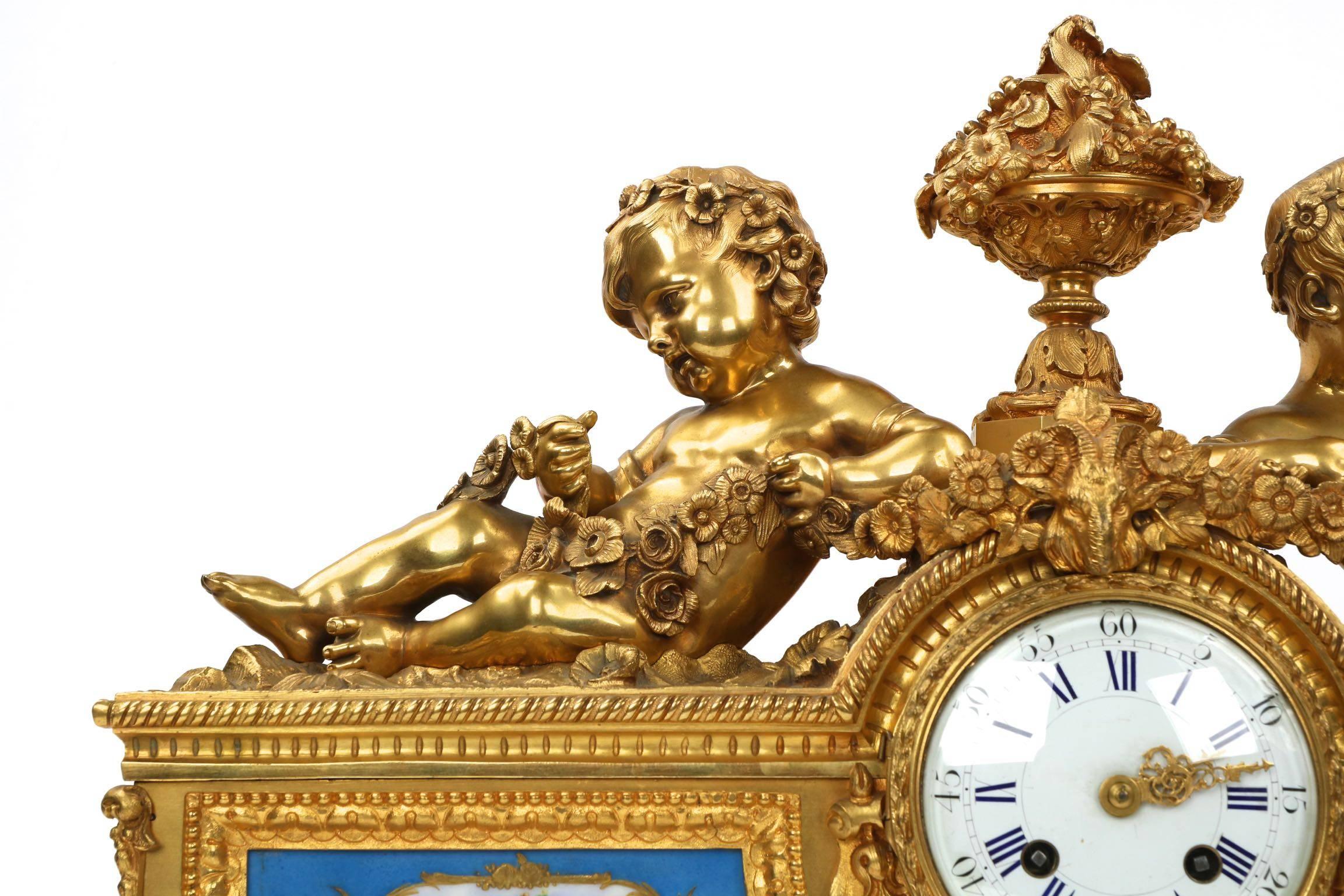 In every way a work of exquisite craftsmanship, this magnificent work of art is a complex and wonderful timepiece.  The case and figures are cast by the important and highly regarded bronzier Henri Picard, active in Paris 1839 through around 1884. 