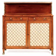 Regency Brass Inlaid Rosewood Chiffonier Cabinet in Manner of John Mclean