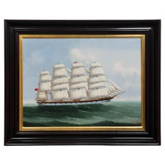 China Trade Paesaggio marino della nave "County of Caithness" (1897) di Lai Fong