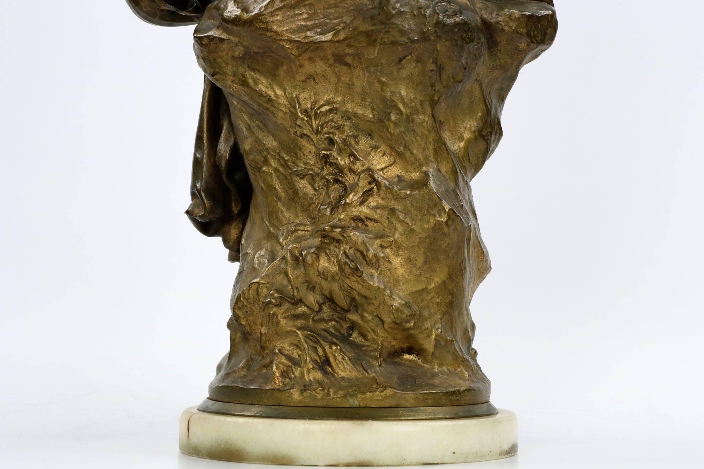 Paul Mengin (French, 1853-1937) Gilded Bronze Sculpture of Mignon by Susse 1