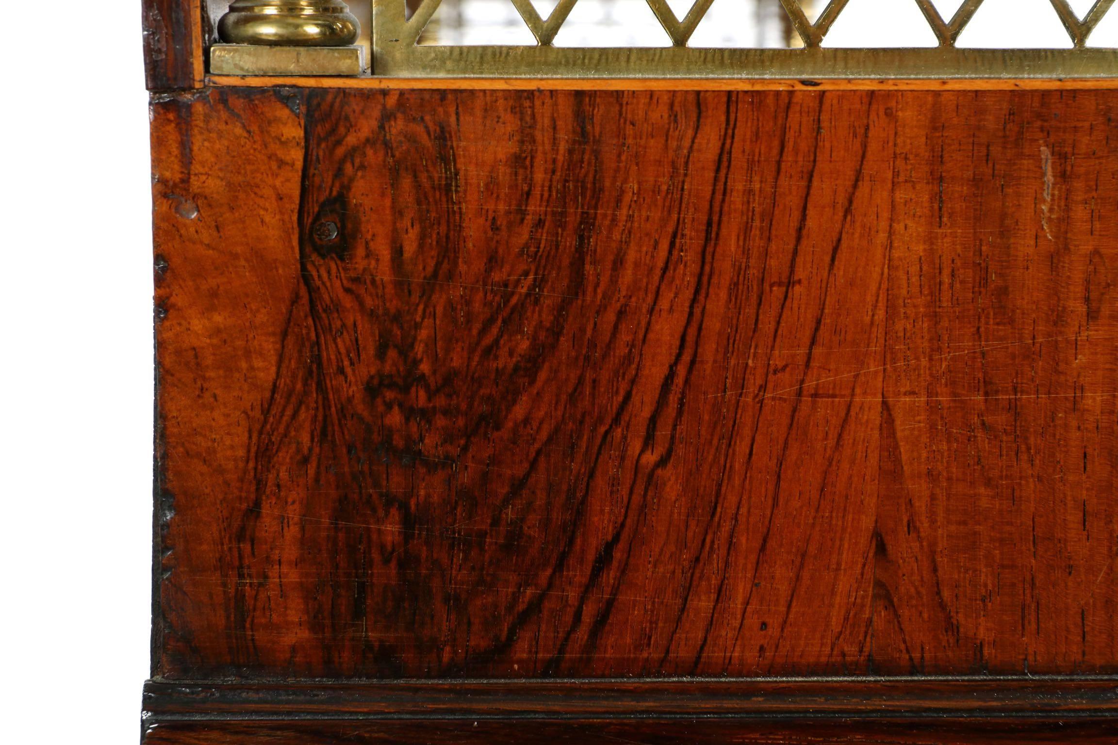 Regency Rosewood Bonheur du Jour Antique Writing Desk, English circa 1820 13