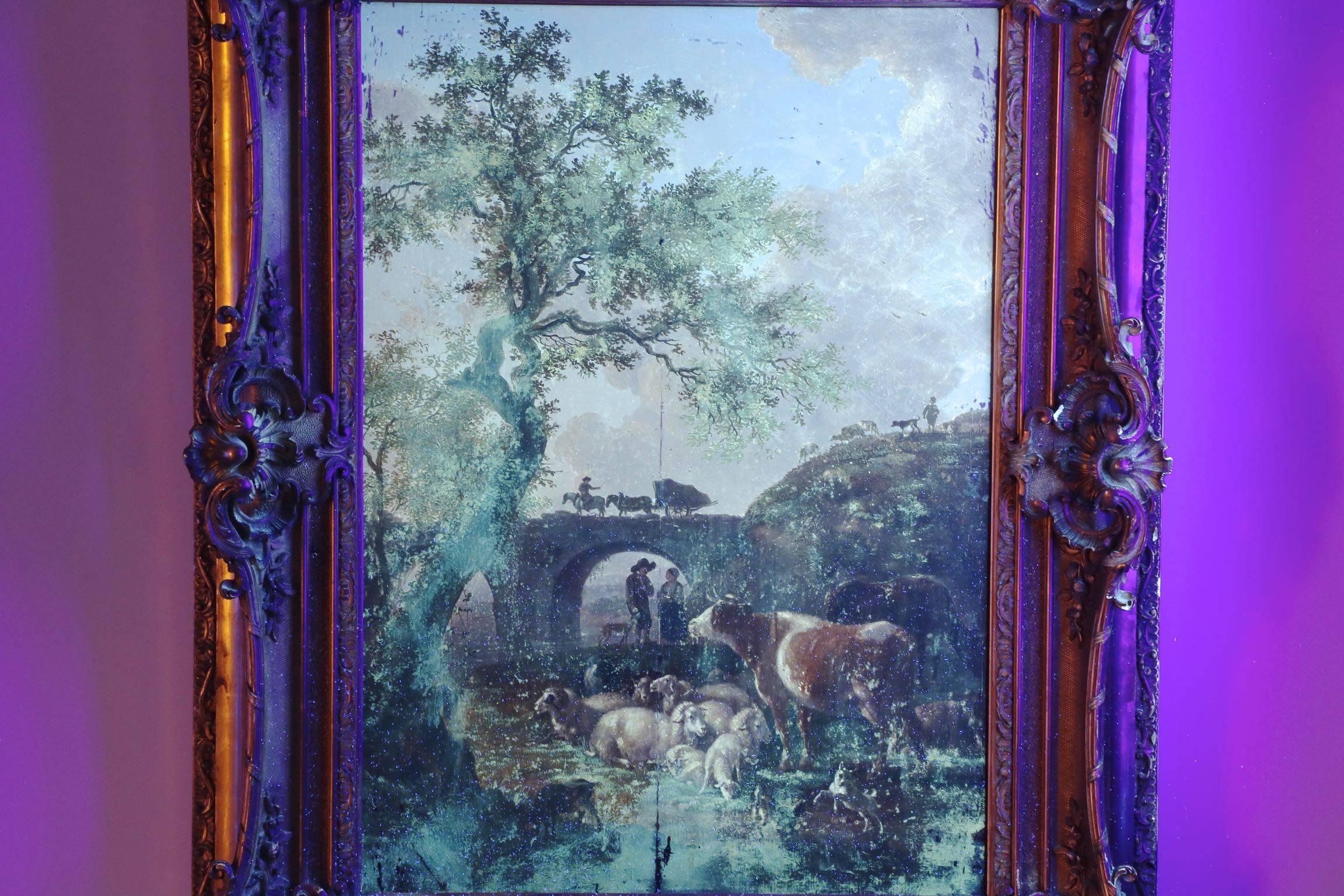 Belgian Landscape Painting of Cattle & Sheep by Jean-Baptiste De Roy, circa 1798 3